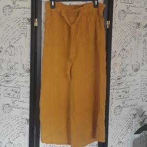 Yellow gaucho pants